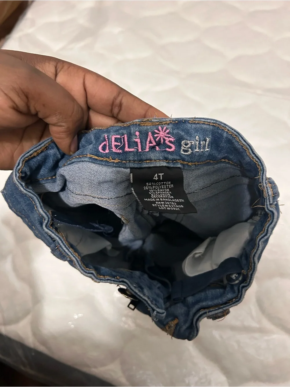 dELiA*s Girl Denim Pants with Pink Logo
